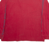 TOMMY JEANS Mens T-Shirt Red Long Sleeve L