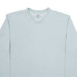 PATAGONIA Mens T-Shirt Grey Long Sleeve V-Neck M