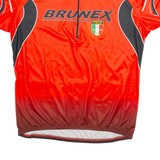 BRUNEX Cycling Italia Mens Jersey Red 1/2 Zip 2XL