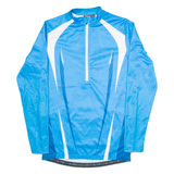 CRIVIT Cycling Mens Jersey Blue Long Sleeve 1/2 Zip M