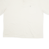 HARLEY DAVIDSON Mens T-Shirt Cream Button Neck 3XL