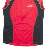 MOVE'N RIDE Cycling Mens Jersey Red Sleeveless 1/2 Zip S