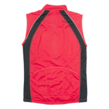 MOVE'N RIDE Cycling Mens Jersey Red Sleeveless 1/2 Zip S