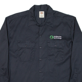 DICKIES Mens Worker Shirt Black Long Sleeve L
