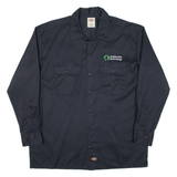 DICKIES Mens Worker Shirt Black Long Sleeve L