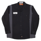 DICKIES Mens Worker Shirt Black Long Sleeve L