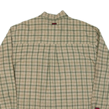 FUBU Mens Shirt Green Check Long Sleeve 2XL
