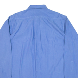 CHAPS Mens Plain Shirt Blue Long Sleeve L