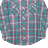 WRANGLER Mens Shirt Blue Check Long Sleeve M