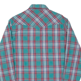 WRANGLER Mens Shirt Blue Check Long Sleeve M