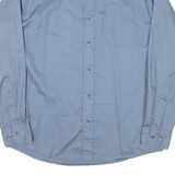 WRANGLER Mens Plain Shirt Blue Long Sleeve M
