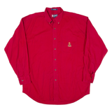 CHAPS RALPH LAUREN Mens Plain Shirt Red Long Sleeve L