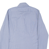 TOMMY HILFIGER Tailored Slim Fit Mens Shirt Blue Plaid Long Sleeve M