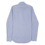 TOMMY HILFIGER Tailored Slim Fit Mens Shirt Blue Plaid Long Sleeve M