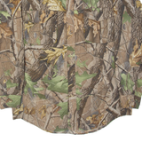 REALTREE Mens Flannel Shirt Brown Nylon Camouflage Long Sleeve S