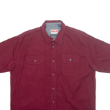WRANGLER Mens Plain Shirt Maroon L
