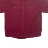 WRANGLER Mens Plain Shirt Maroon L