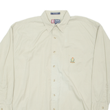 CHAPS RALPH LAUREN Mens Plain Shirt Beige Long Sleeve L