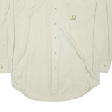CHAPS RALPH LAUREN Mens Plain Shirt Beige Long Sleeve L