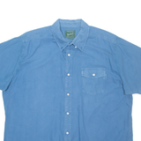 WOOLRICH Mens Plain Shirt Blue 2XL