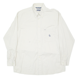 NAUTICA Mens Plain Shirt Beige Long Sleeve L