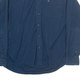 TOMMY HILFIGER Mens Plain Shirt Blue Long Sleeve L