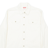 WRANGLER Mens Plain Shirt Cream Long Sleeve M