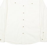 WRANGLER Mens Plain Shirt Cream Long Sleeve M