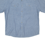 WRANGLER Mens Plain Shirt Blue L