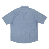 WRANGLER Mens Plain Shirt Blue L