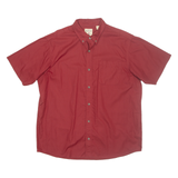 REDHEAD Mens Plain Shirt Red XL