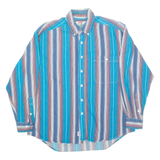 BRINK Mens Shirt Blue Striped Long Sleeve L