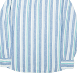 TOMMY HILFIGER Mens Shirt Blue Striped Long Sleeve L