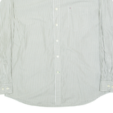 TOMMY HILFIGER Mens Shirt Green Striped Long Sleeve XL