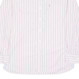 TOMMY HILFIGER Mens Shirt Pink Striped Long Sleeve XL