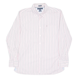 TOMMY HILFIGER Mens Shirt Pink Striped Long Sleeve XL