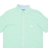 CHAPS Mens Shirt Green Check L