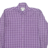 WRANGLER Mens Shirt Purple Check Long Sleeve L