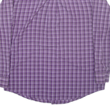 WRANGLER Mens Shirt Purple Check Long Sleeve L