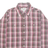 WRANGLER Womens Shirt Brown Check Long Sleeve XL