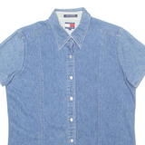 TOMMY HILFIGER Womens Denim Shirt Blue S