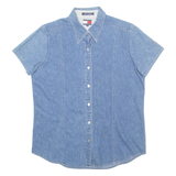 TOMMY HILFIGER Womens Denim Shirt Blue S