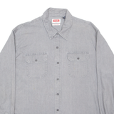 WRANGLER Mens Denim Shirt Grey Long Sleeve XL