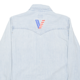 LEVI'S Workwear Womens Denim Shirt Blue Long Sleeve S