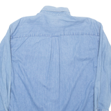 ROUNDTREE & YORKE Mens Denim Shirt Blue Long Sleeve L