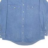 BIG BEN Mens Denim Shirt Blue Long Sleeve M