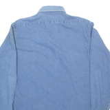 BIG BEN Mens Denim Shirt Blue Long Sleeve M