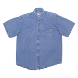 RESERVOIR CLOTHING Mens Denim Shirt Blue M