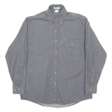 CRYSTAL SPRINGS Mens Denim Shirt Grey Long Sleeve M