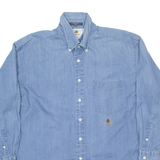 TOMMY HILFIGER Mens Denim Shirt Blue Long Sleeve L